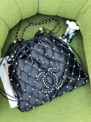 Chanel S22 Coco Pearl Shopping Tote Bag In Black 38x36x5cm - 2