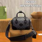 Gucci black GG supreme canvas bag 21.5x12.5x13cm - 1