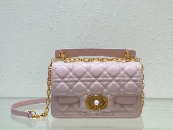 Dior Mini Jolie Top Handle Bag In Light Pink 22x14x8cm