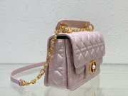 Dior Mini Jolie Top Handle Bag In Light Pink 22x14x8cm - 6