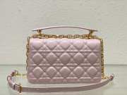 Dior Mini Jolie Top Handle Bag In Light Pink 22x14x8cm - 5