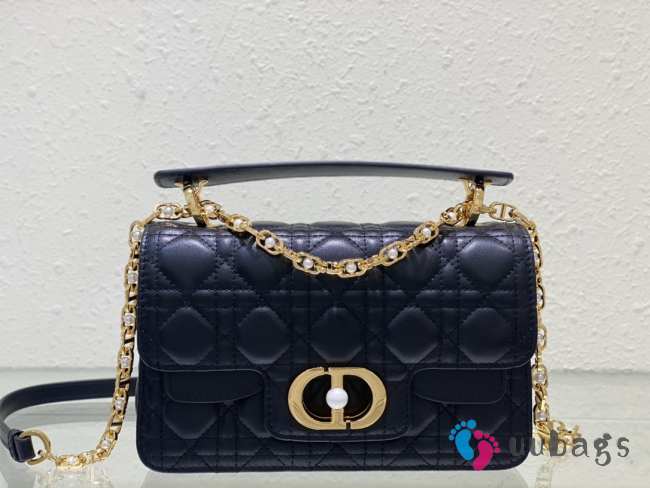 Dior Mini Jolie Top Handle Bag In Black 22x14x8cm - 1