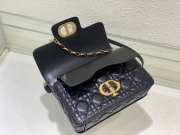 Dior Mini Jolie Top Handle Bag In Black 22x14x8cm - 3