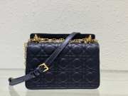 Dior Mini Jolie Top Handle Bag In Black 22x14x8cm - 2