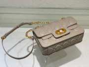 Dior Mini Jolie Top Handle Bag In Creamy 22x14x8cm - 5