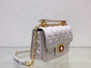 Dior Mini Jolie Top Handle Bag In White 22x14x8cm - 6