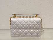 Dior Mini Jolie Top Handle Bag In White 22x14x8cm - 5