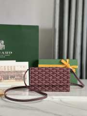 Goyard Varenne continental wallet in burgundy 12x3.3x19cm - 1