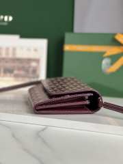 Goyard Varenne continental wallet in burgundy 12x3.3x19cm - 6