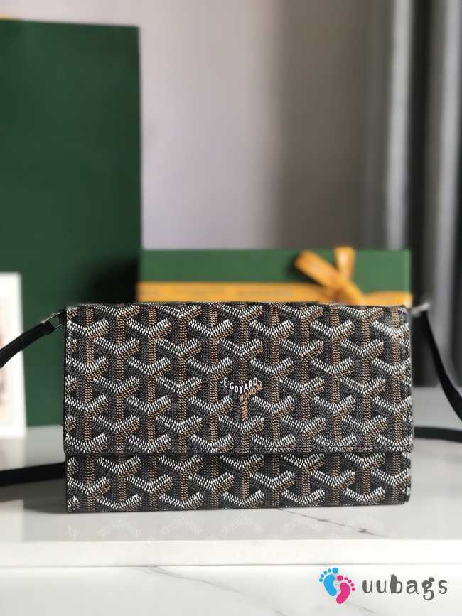 Goyard Varenne continental wallet in black & tan 12x3.3x19cm - 1