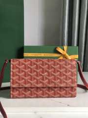 Goyard Varenne continental wallet in red 12x3.3x19cm - 1