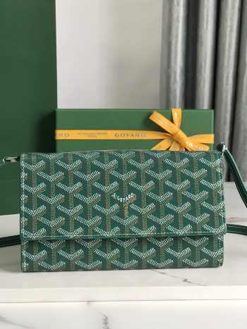 Goyard Varenne continental wallet in green 12x3.3x19cm