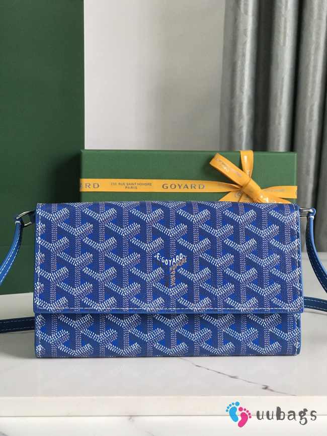 Goyard Varenne continental wallet in blue 12x3.3x19cm - 1