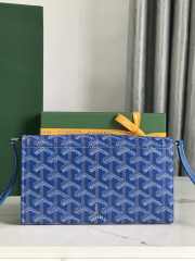 Goyard Varenne continental wallet in blue 12x3.3x19cm - 5