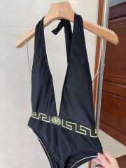 Versace Black Greca Border One-Peice Swimsuit - 3