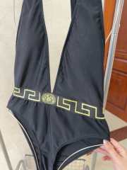 Versace Black Greca Border One-Peice Swimsuit - 4