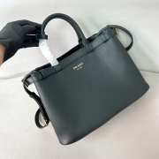 Prada Buckle medium leather handbag with double belt black 35x25x14cm - 1