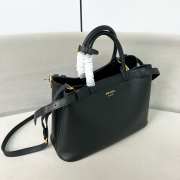 Prada Buckle medium leather handbag with double belt black 35x25x14cm - 6