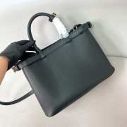 Prada Buckle medium leather handbag with double belt black 35x25x14cm - 4