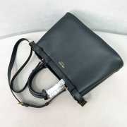 Prada Buckle medium leather handbag with double belt black 35x25x14cm - 3