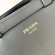 Prada Buckle medium leather handbag with double belt black 35x25x14cm - 2