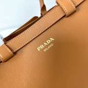 Prada Buckle medium leather handbag with double belt tan 35x25x14cm - 3