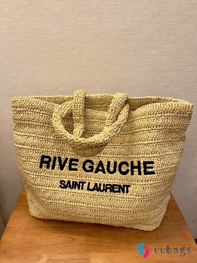 Uubags | YSL Rive Gauche Tote IN Raffia Bag 38x35x14.5cm - 1