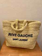 Uubags | YSL Rive Gauche Tote IN Raffia Bag 38x35x14.5cm - 1