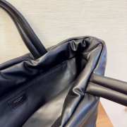 YSL Tote In Silktech Canvas Bag With Leather Lining  41/50x34x17cm - 3