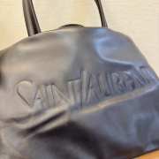 YSL Tote In Silktech Canvas Bag With Leather Lining  41/50x34x17cm - 2