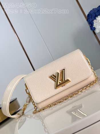 Louis Vuitton M24550 Twist West Bag In White 23.5x12x7cm