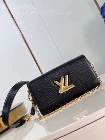 Louis Vuitton M24550 Twist West Bag In Black 23.5x12x7cm