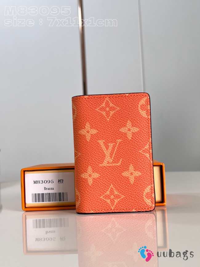 Louis Vuitton M83095 Pocket Organizer In Tangerine 7.5x11.1x1cm - 1