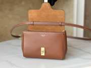 Celine mini 16 soft bag in smooth calfskin brown 16x12.5x6cm - 4