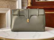 Celine mini 16 soft bag in smooth calfskin grey 15x10x7cm - 1