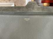 Celine mini 16 soft bag in smooth calfskin grey 15x10x7cm - 3