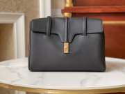 Celine mini 16 soft bag in smooth calfskin black 13x9x6cm - 1