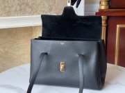 Celine mini 16 soft bag in smooth calfskin black 13x9x6cm - 3