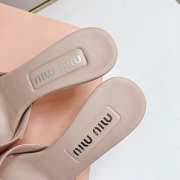 Miu Miu satin slipper sandals in beige 5cm/8.5cm - 5