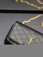 YSL Gaby Quilted Leather Bag In Black 19x10x4,5cm - 2