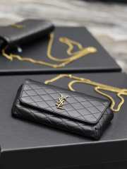 YSL Gaby Quilted Leather Bag In Black 19x10x4,5cm - 3