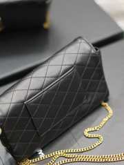 YSL Gaby Quilted Leather Bag In Black 19x10x4,5cm - 5