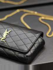 YSL Gaby Quilted Leather Bag In Black 19x10x4,5cm - 6