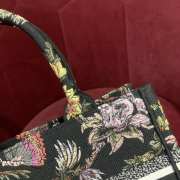 Dior Jardin Botanique Embroidery Book Tote Bag Black 26.5x21x14cm - 2