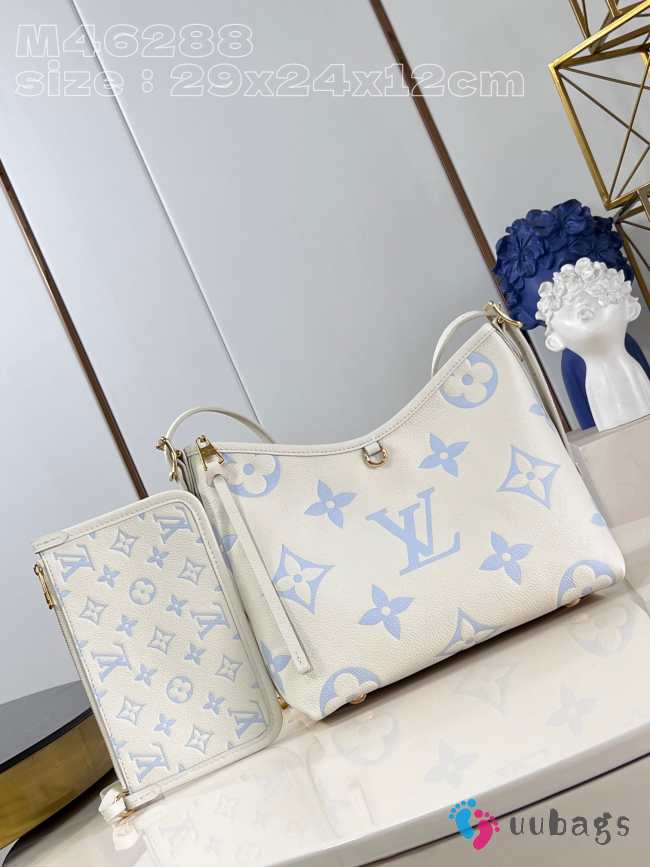 Louis Vuitton M24141 CarryAll PM In Blue/ White Bag 29x24x12cm - 1