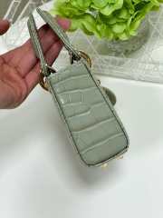 Dior lady micro in crocodile leather green 12x10x5cm - 5