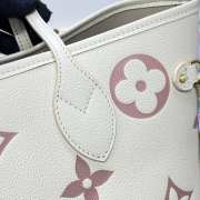 Louis Vuitton M58907 Neverfull MM Bag In Pink/ White 31x28x14cm - 4