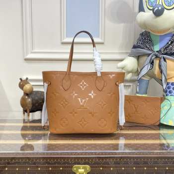 Louis Vuitton M45686 Neverfull MM Tote Bag In Brown 32x29x17cm