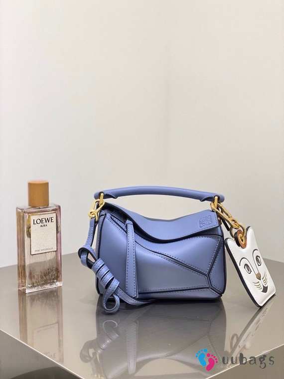 Loewe Mini Puzzle Edge Bag Violet 18x8x12cm - 1