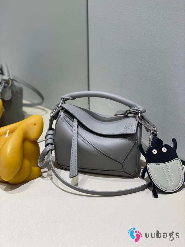 Loewe Mini Puzzle Edge Bag Grey 18x8x12cm - 1